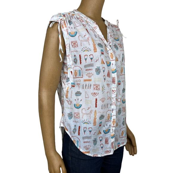 Anthropologie x Danielle Kroll Sleeveless Button Down Size XS - Picture 7 of 12
